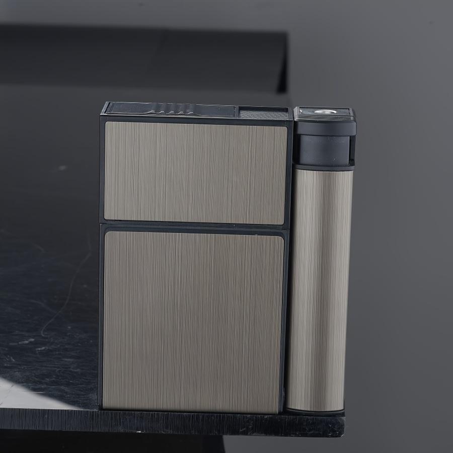 2-in-1 Cigarette Case Elegant Cigarette Box Aluminium Case Box for 20 Cigarettes Cigarette Box For Men Smoking Tool-No lighter