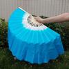17/20cm Half Circle Silk Veil Pairs Chinese Short Bellydance Fan Multicolors Bamboo Fans