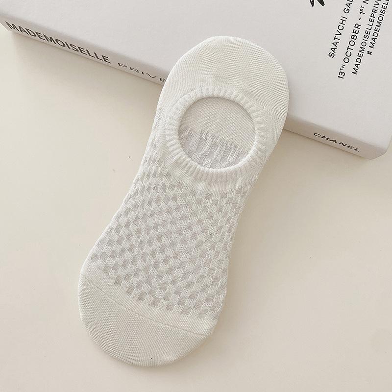 

1 Пара Жіночих Шкарпеток для Човна Літні Тонкі Сітчасті Дихаючі Однотонні Шкарпетки Жіночі Нековзні Невидимі Низькі Шкарпетки 1 Pair білий