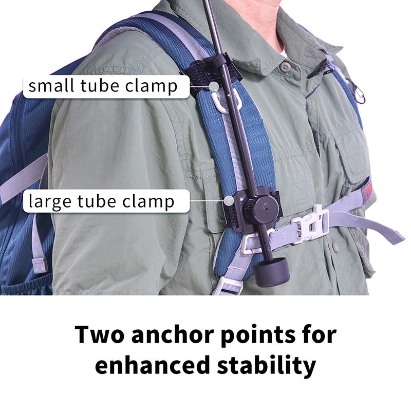 Backpack Umbrella Clip Handsfree Holder Outdoor Backpack Use Umbrella Support Mount Hiking Fixed Umbrella Holding Device