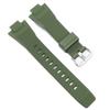 Steel Heart Waterproof Silicone Rubber Watch Strap Accessory Silver [Zealbeaty] GST-B400 (Green Buckle)