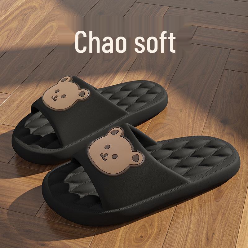 Cartoon Couples' Non-Slip Summer Slippers for Indoor and Outdoor Use