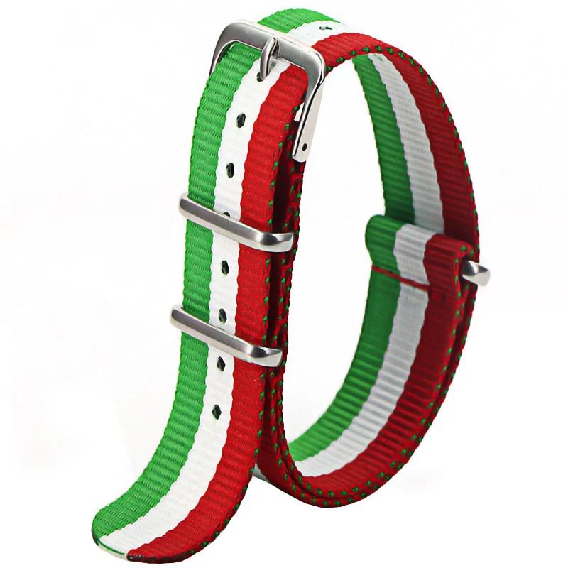 Sport Nylon Watch Band for Women&Men Watch Strap 18mm 20mm 22mm Army Sport Strap Fabric Nylon Watchband Buckle Belt