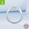 Simple Classic Rotatable Main Stone Ring Wedding Ring Women'S S925 Sterling Silver Marriage Proposal Ring Jewelry