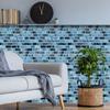 Black and Blue Brick  Pattern Peel and Stick Wallpaper Self Adhesive Contact Paper Removable Waterproof Wallpaper For Furniture Renovation