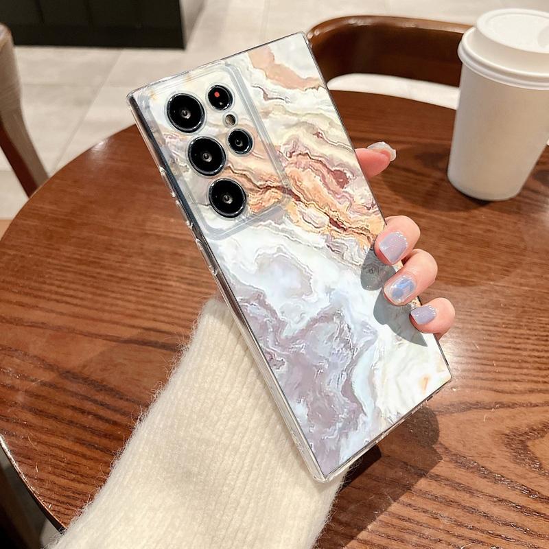 Luxury Marble Pattern Phone Case For Samsung Galaxy S26 S25 S24 S23 Ultra S22 S26 Plus S24 S21 FE S25 Edge Clear TPU Soft Cover