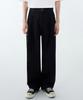 Two-Tuck Wide Denim Pants [Raw Black]