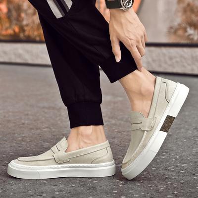 Youth Trend Férfi Naplopók Cipők Luxus Férfi Cipők Tavasz és Ősz Új férfi bőr lapos alsó séta alkalmi cipők Férfi tornacipők