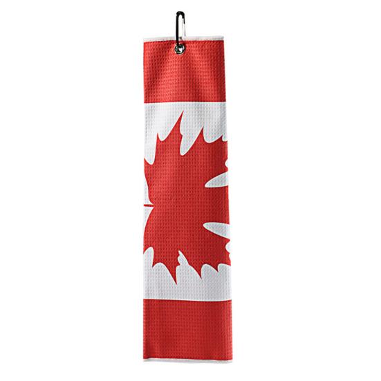Professional Golf Caddy Towel with Carabiner National Flag Pattern Superfiber Towel Multifunctional Golf Ball Putter Reusable Golf Club Head