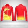 Unisex Quick-Dry Sport Set Team Activities Breathable Stand Collar Long Sleeve Top Pants