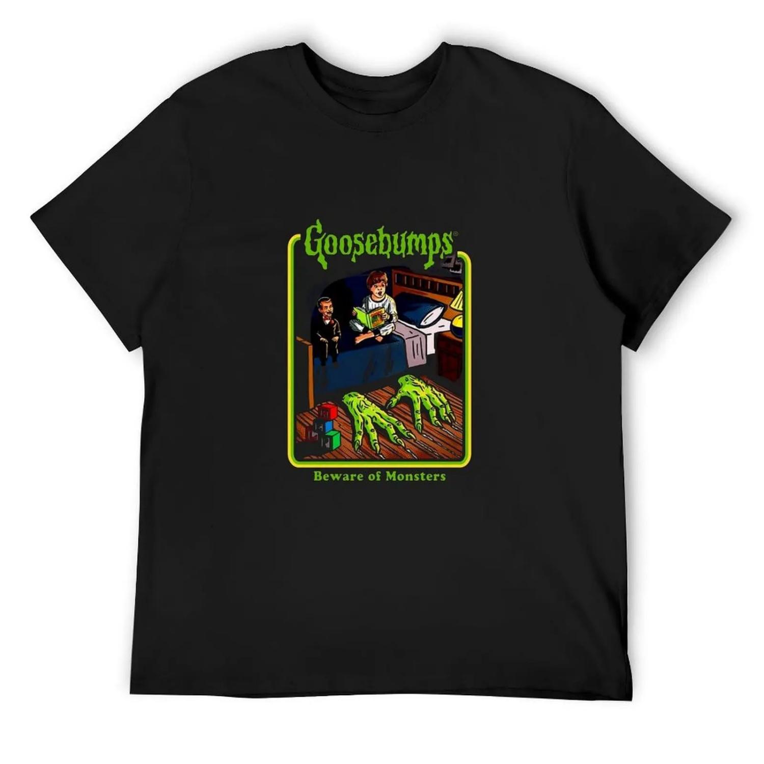 Goosebumps Bedtime Retro Scary T-Shirt heavyweights kawaii clothes cotton t shirt men S