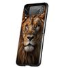 The Lion Hard PC Phone Case For Samsung Galaxy Z Flip 4 5 6 Transparent Cover For Galaxy Z Flip 3 Foldable Shockproof Cases Capa
