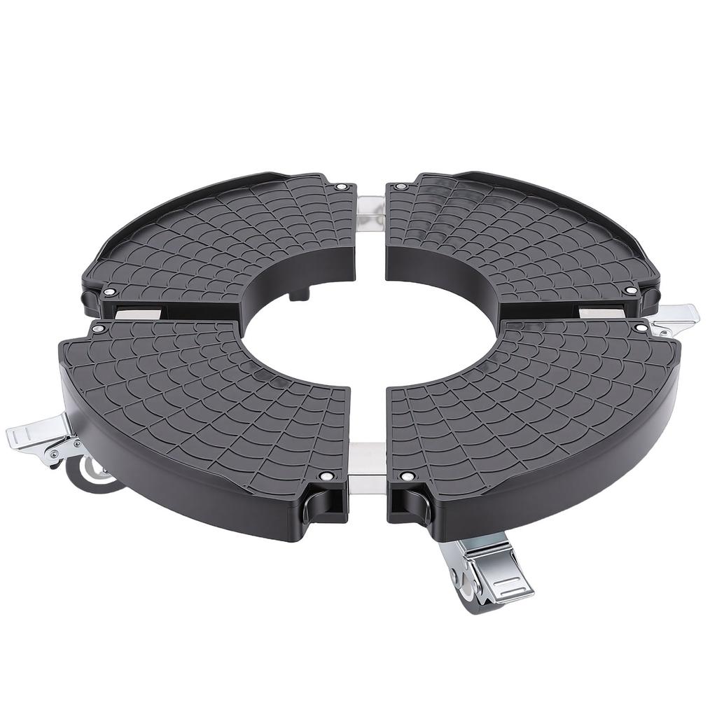 Rolling Plant Stand with Lockable Wheels 15.75 To 22.83in Adjustable 440lbs Round Plant Dolly for Indoor Outdoor Flower