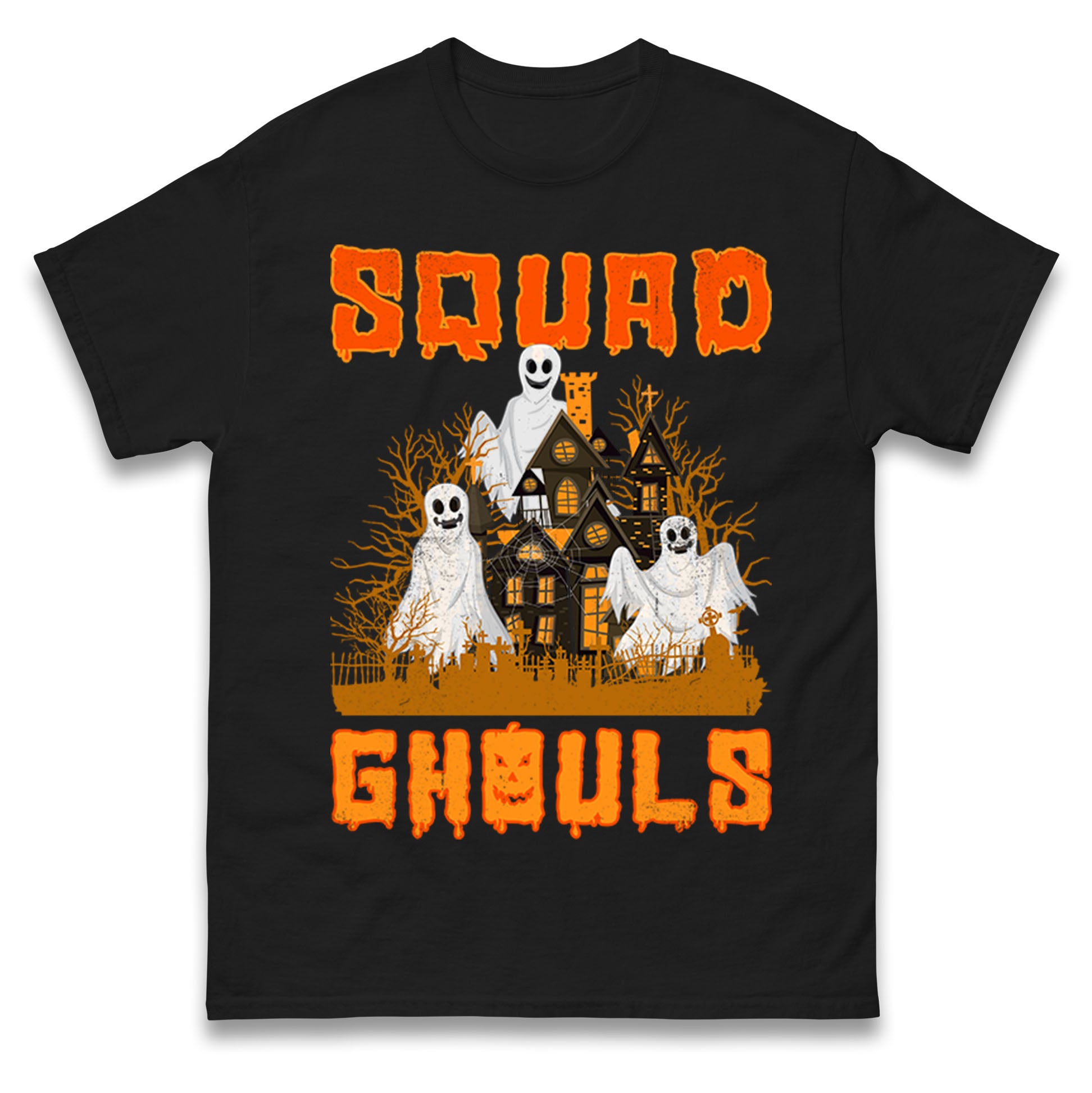 Squad Ghouls Halloween Mens T Shirt Womens Tops Teess 3XL