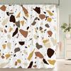 Modern Simple Mosaic Shower Curtain Waterproof Bath Curtains with 12 Hooks for Bathroom Home Decoration Polyester Fabric Screen