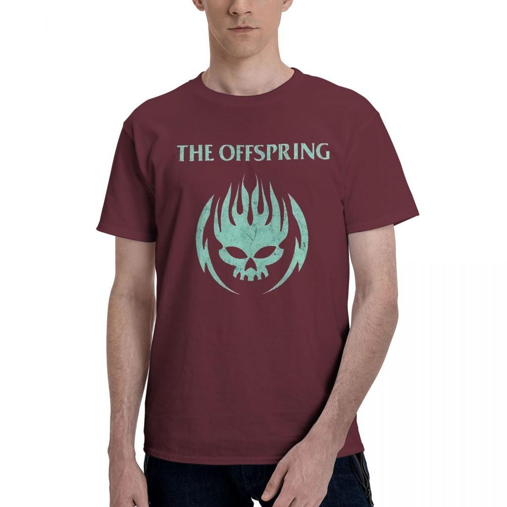 The Offspring Band Flame Skull 100 Cotton Casual Breathable Confortable Shirt Mens TShirts Funny Gift