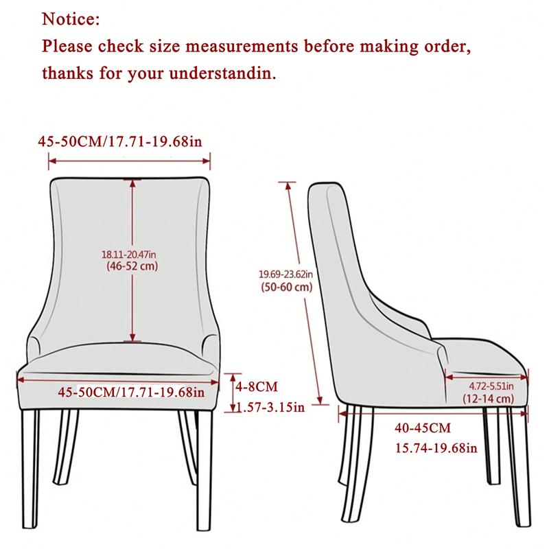 1/2pcs Stretch Jacquard Chair Cover Small Arm Dining Chair Slipcover Washable High Sloping Armchair Case Dining Room Home Decor