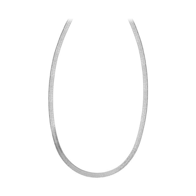 Glossy 925 Sterling Silver Clavicle Necklace - Women's INS Style Choker Jewelry