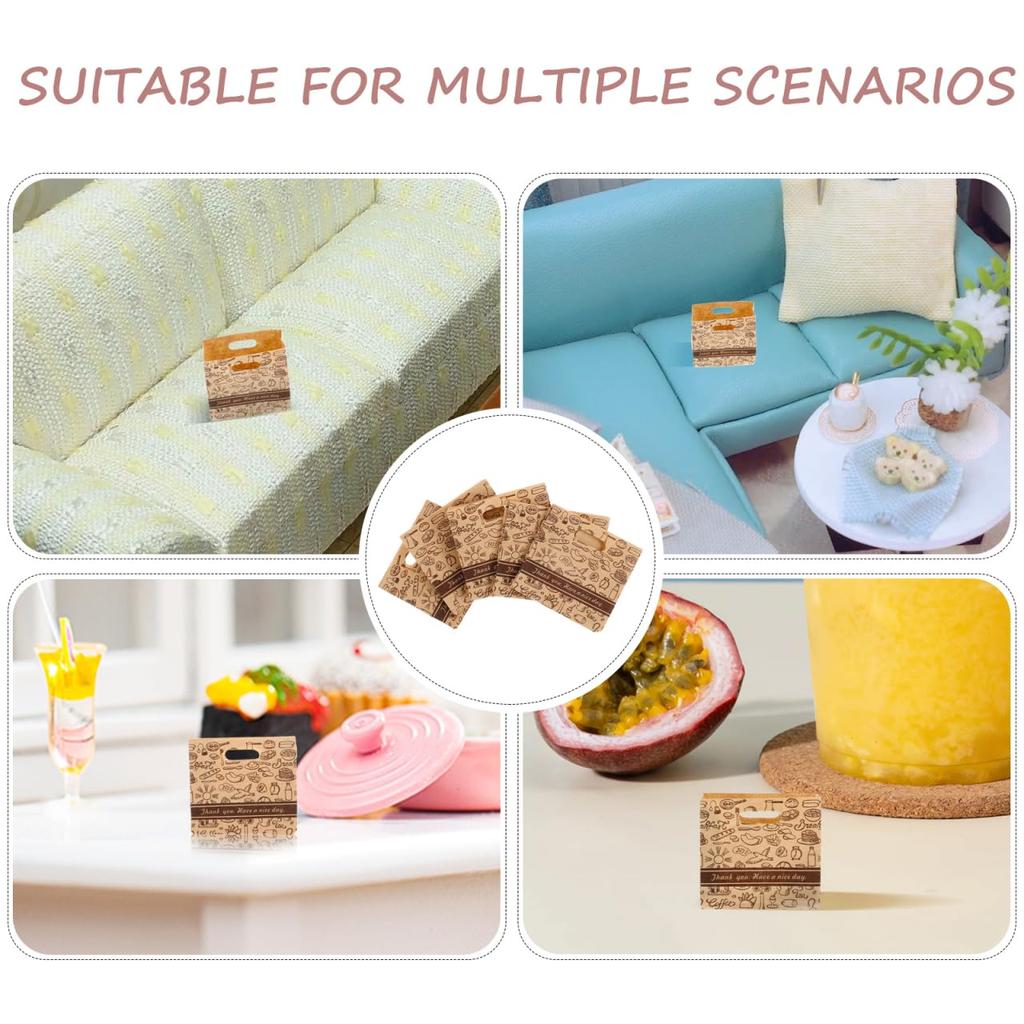 Ifundom 10 Miniatur-Papierbrote Charmante Accessoires für Puppenhäuser Taschen,