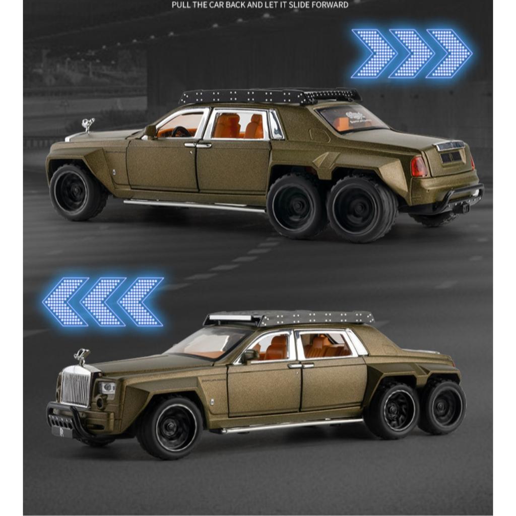 1/32 Rolls-Royce Phantom 6x6 Slitina Pickup Odlévaný Model Auta - Zvuk a Světlo Dárek