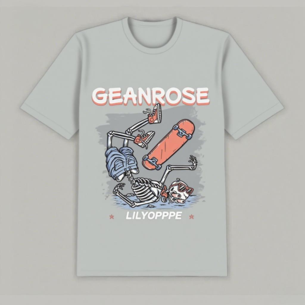 Nové pouliční stylové prodyšné tričko Trendový potisk Vznikající umění Denní styl Bavlna Krátký rukáv Pánské Pár Módní Značka Topy