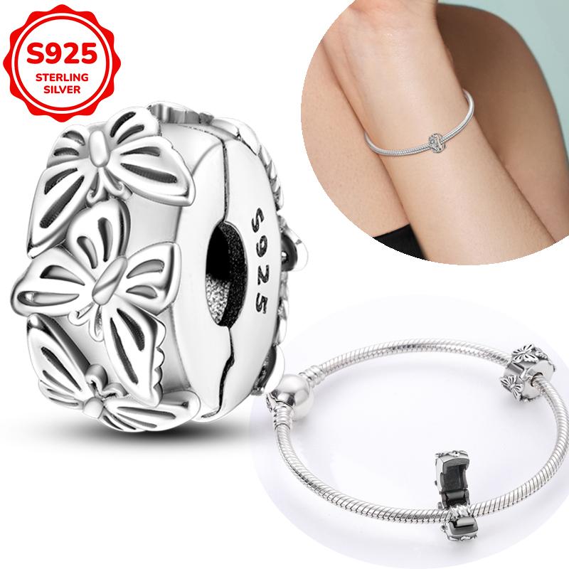 925 Silver Moments Keychain Charm Fit Original Silver Beade Ladies Gift