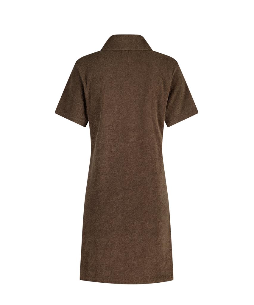 Le Sonnet Terry Zip-Up Dress Brown