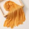 Foreign Trade Silk Scarf Cotton And Linen Headscarf Women'S Spring And Summer Solid Color Japanese And Korean Scarf Sun Protection Warm Shawl Hair