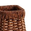 Cosmetic Brushes Holder Decorative Flower Vase Imitation Rattan Woven Portable Handcraft Desktop