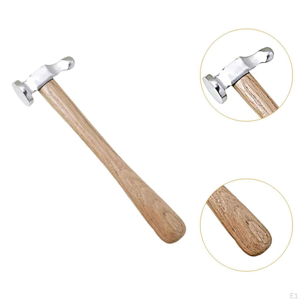 Chasing Hammer Hand Tools Wood Handle for Craft Making Silversmiths Stamping