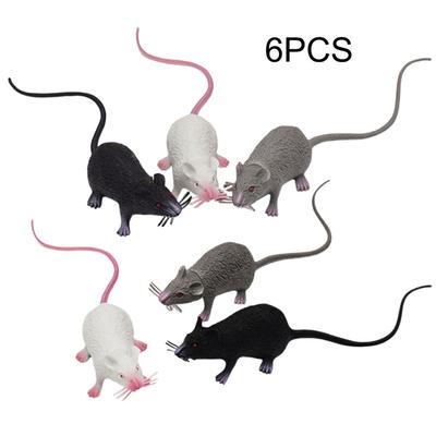6 Pcs Halloween Rat Plastic Rat Halloween Decoration Simulation Mouse Prank Props;6 Pcs Halloween Rat Plastic Rat Decor Simulation Mouse Prank Props