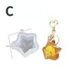 Diy Keychain Drip Mold Resin Flower Cat Claw Pentagram Pendant Silicone Mold