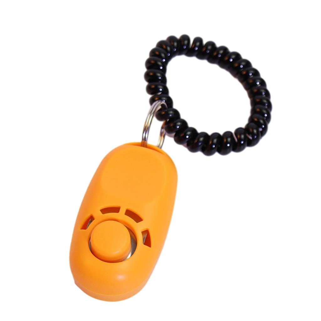 Plastic Dogs Training Clicker Elastic Wrist Strap Pet Click Trainer Aid Tool Sound Keychain Indoor Outdoor Training Tool