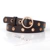 Versatile Pu Leather Belt For Women With Punching Detail And Buckle Metal