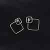 925 Sterling Silver Square Earrings, Handmade Simple Studs Earrings, Gift For Her