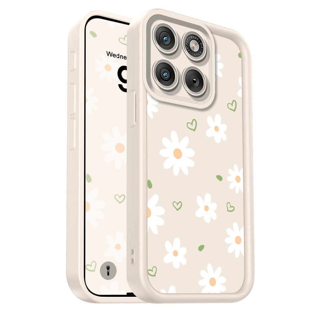 

Floating Daisies Phone Case For Motorola Edge 70 60 50 40 Pro Ultra Fusion Stylus Neo 4G 5G Staircase Soft Cover Moto Edge 60 Stylus белый