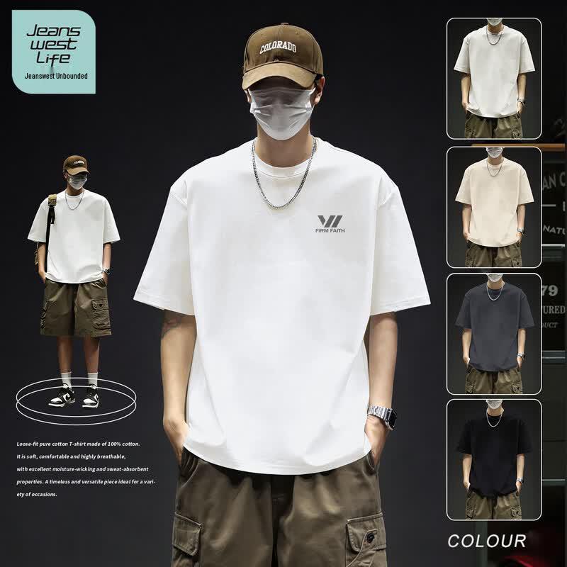 

JEANSWEST LIFE Men s Pure Cotton Short Sleeve T-Shirt 2XL