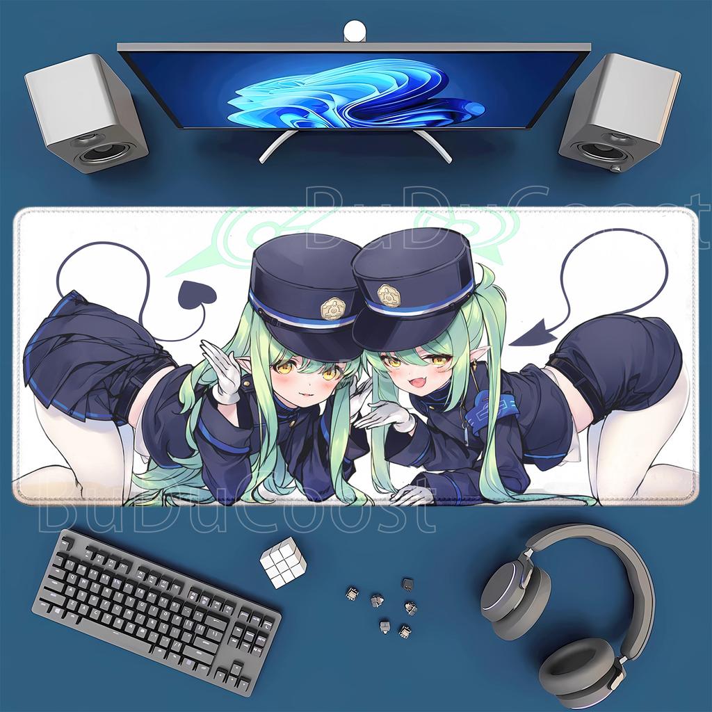 Blue Archive tachibana nozomi hikari Mousepad Nonslip Mouse Pad Large office Keyboard Anime Girl HD Printing xmm Desk Mat