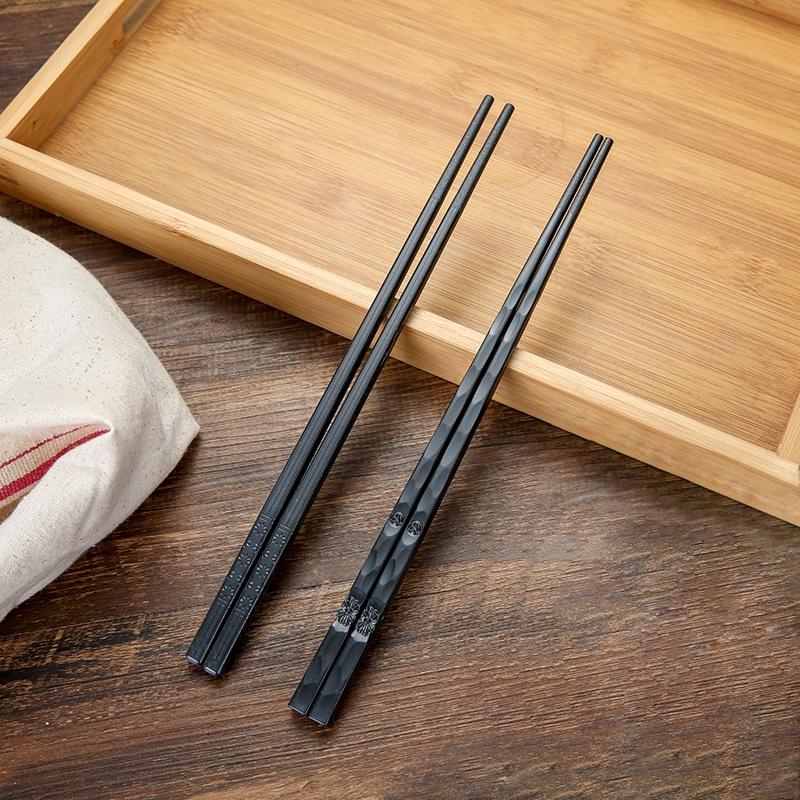 1 Paar Japanische Essstäbchen Schwarz Sushi Fast Food Nudeln Essstäbchen Koreanisches Tafelgeschirr Küchenbar Zubehör Chinesisches Besteck