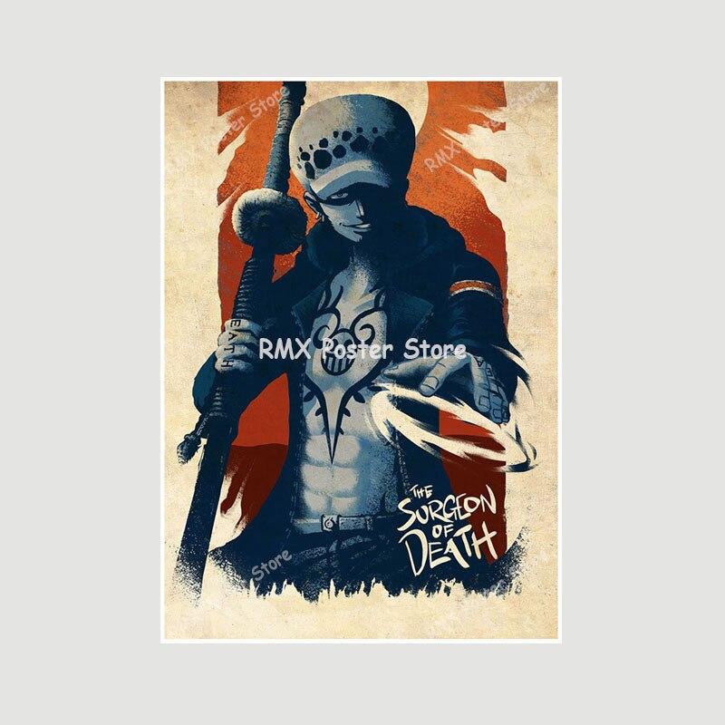 One Punch Man JoJo's Bizarre Adventure Art Painting Pictures for Bar Cafe Home Decor White Paper Room Decoration Anime Posters