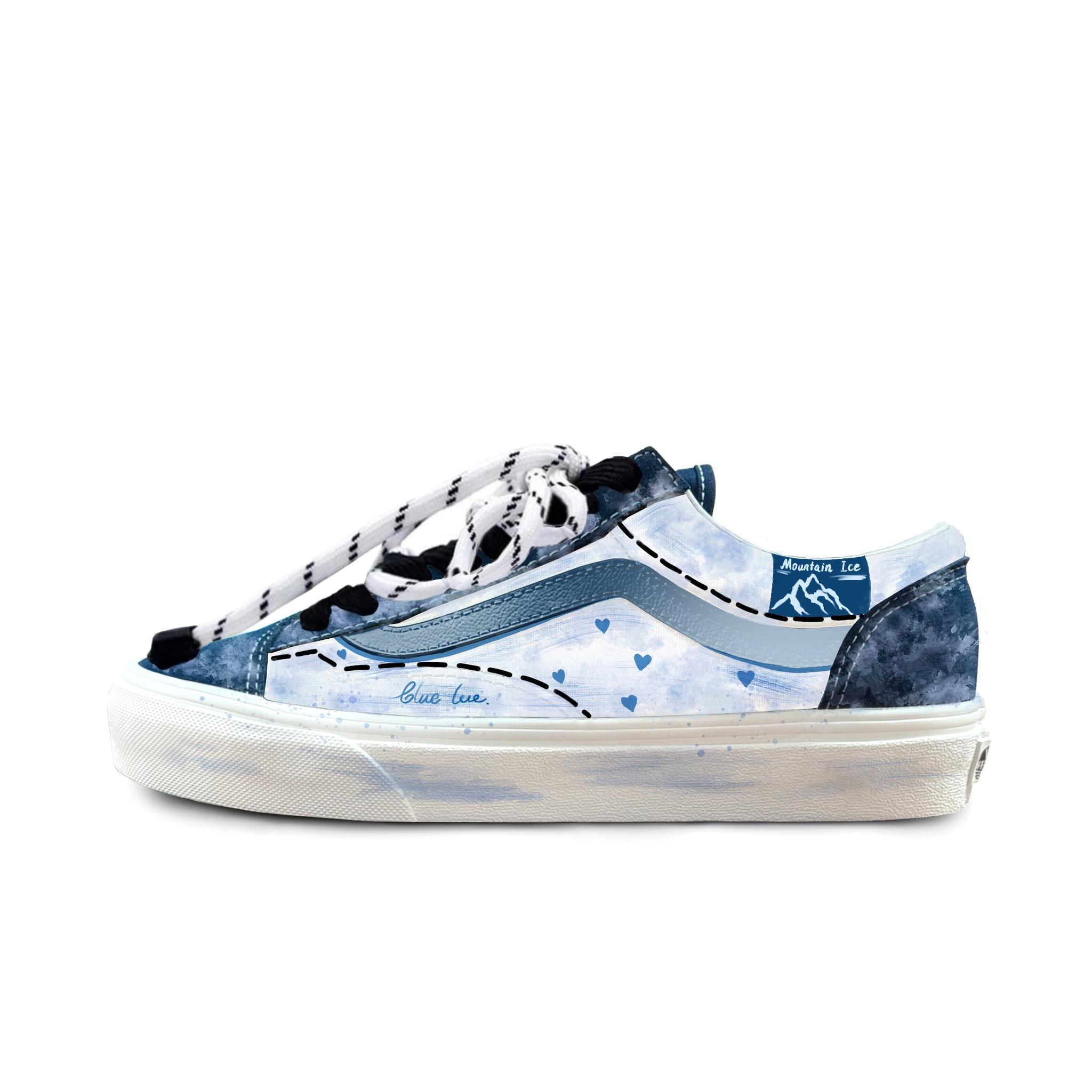 

Vans Style 36 Низкие кеды для скейтборда, устойчивые к скольжению и истиранию, унисекс, сине-белые, VN0A3DZ3RFL(Команда613-) 43