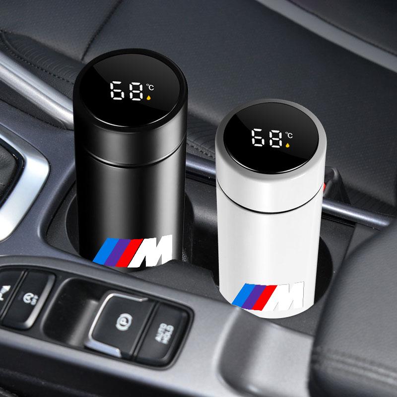 Car Smart Thermos Bottle With Temperature Display Coffee Cup For BMW M E34 E36 E60 E90 E46 E39 E70 F10 F20 F30 X5 X6 X1 M3 M5 M6 E71 F01 F02 F87