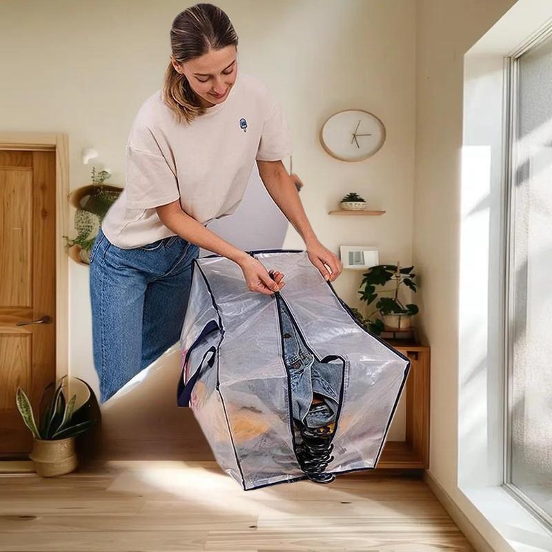 Closet Sorter Storage Bag; Waterproof Built, Large Capacity, and Transparent Design