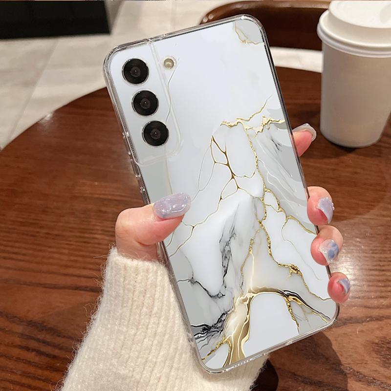Marble Pattern Clear Phone Case For Samsung Galaxy S26 S25 S24 S23 Ultra S22 Plus S24 S21 FE S25 Edge Transparent TPU Soft Cover