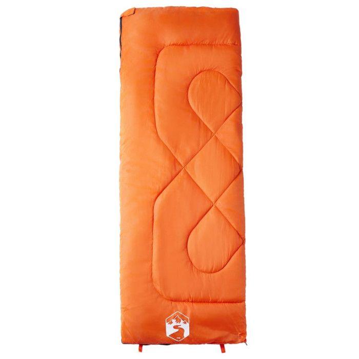 Sac de couchage - VIDAXL - 94464 - 3 saisons - Orange et noir - Rectangulaire 190x72cm