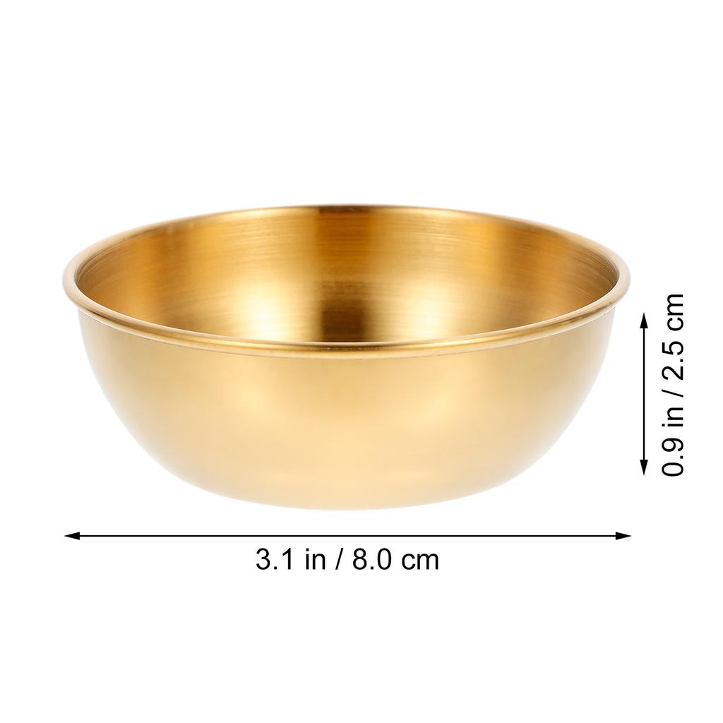 Stainless Steel Seasoning Dish Bowl Flavor Tray Appetizer Serving Plate Kitchen Utensil for Home Restaurants