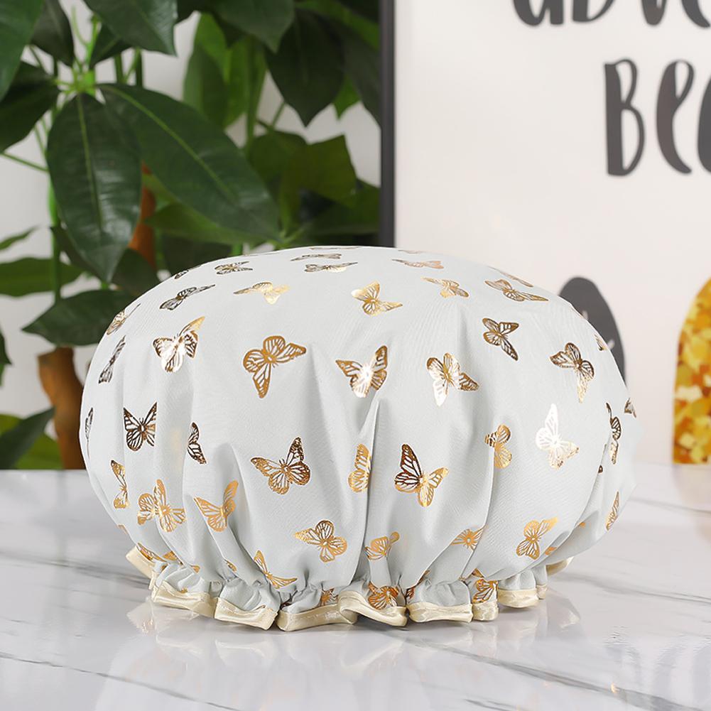 Wodoodporny Czepek Podwójny Gwiazdka Czepek na Włosy Złoty Nadruk Terylen Bawełna Czepek Kąpielowy Kąpiel Kobiety