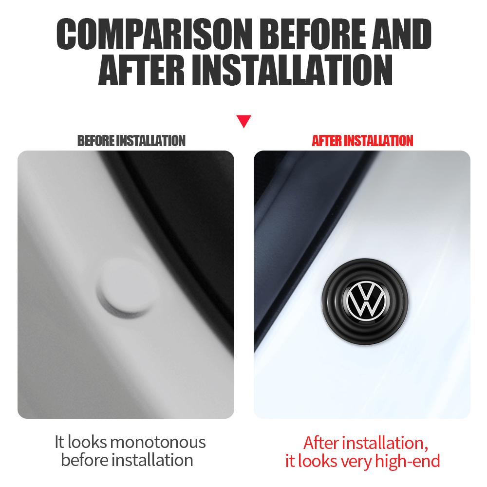 Valve Stems Caps Car Door Trunk Anti-shock Buffer Protector Pad Sticker For Volkswagen VW Golf Polo Tiguan Lavida Touran Passat zk5