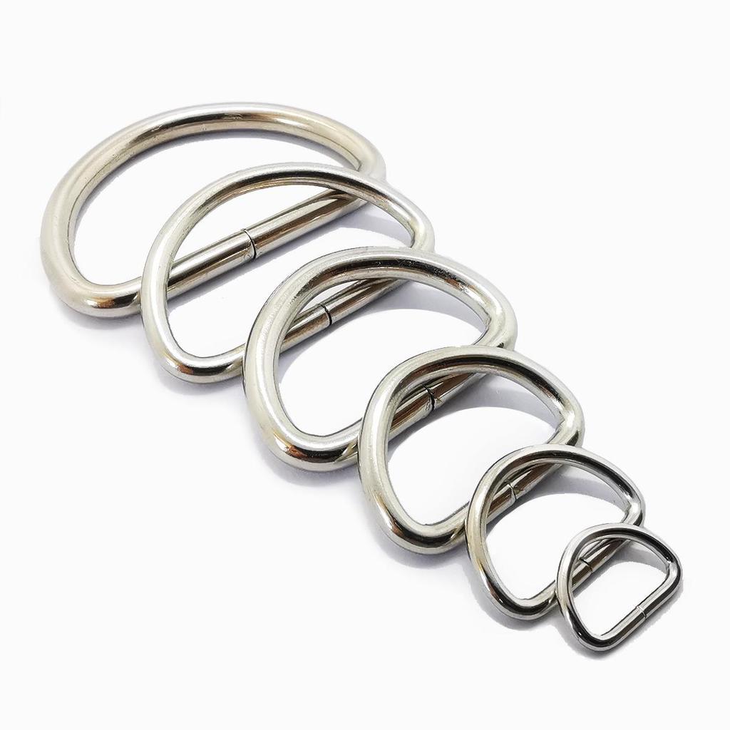Iron Silver D-Ring Buckle for Handbag & Backpack Accessories