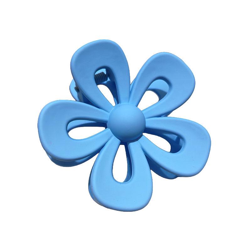 7cm Frosted Flower Claw Hair Clip - Five-Petal Candy Color Updo Accessory